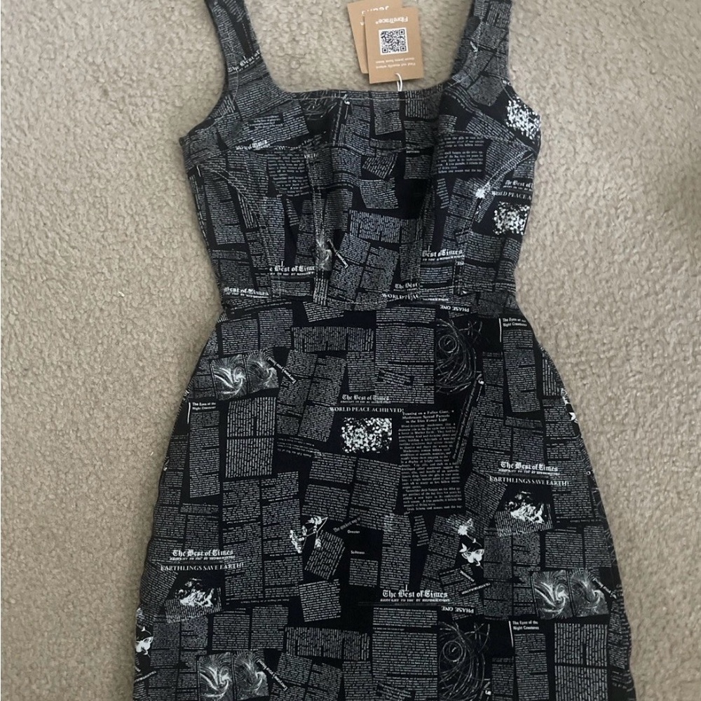 Reformation Davies Style Zine Bustier Denim Mini Dress Sz0